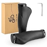 GXCROR Ergonomische Fahrradgriffe mit Anti-Rutsch-Punktdesign | Stoßdämpfende Lenkergriffe aus Gummi für Mountainbikes | 130mm Sicherheitsgriffe
