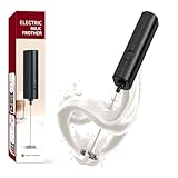 Lamkrtlp Milchaufschäumer Stab, Elektrischer Milchaufschäumer mit Ein-Tasten-Bedienung, Handheld, Mini-Schaumstoffbereiter für Heiße Schokolade, Frappe, Latte, Schwarz