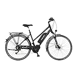 FISCHER E-Bike Trekking VIATOR 3.0 Elektrofahrrad für Damen und Herren, RH 49 cm, Mittelmotor 80 Nm, 48 V Akku, schwarz matt, 49cm-557Wh