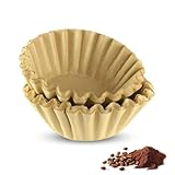 Universal-Korbfiltertüten 50 Stück,1-2 Tassen 45mm Papierfilter Korbfilter Kaffeefilter aus Holzfasern,Einweg Kaffeefilterpapier Ersatz des Kaffeefilters