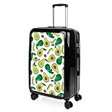 ITACA - Koffer Mittelgroß - Polycarbonat hochwertiger und Stabiler reisekoffer mit Rollen - Koffer Mittelgroß 4 Rollen Leicht mit Kombinationsschloss, Schwarz