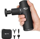 ALLJOY Massagepistole Mini, 3200rpm Tragbar Muskel Mini Massage Gun mit 4 Massageköpfen 4 Stufen, Ultra Leise Massagepistole für Nacken, Rücken, Arm, Muskelentspannung Geschenke, USB C (small)