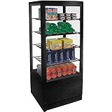 ZORRO Umluftkühlvitrine SC 100 | 4 Roste | 100 Liter | Schwarz