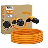 LAPP MOBILITY Typ 2 Ladekabel 22 KW 7m - Ladekabel E Auto 32a 3-Phasig - IP55 geschütztes Ladekabel Mode 3 - Ladekabel Typ 2 mit korrosionsresistenten Steckkontakten - geeignet für PHEV, BEV & EV