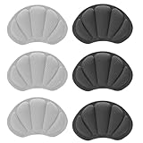 4+2 Stück Fersenpolster, Hautfreundliche Fersenkissen,Protector Pads gegen Reibung(Schwarz&Grau&Hautfarben)