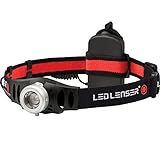 Ledlenser H6 Stirnlampe LED, fokussierbar, schwenkbar, 200 Lumen, stufenlos dimmbar, Leuchtweite 120 m, 3xAAA batteriebetrieben, inkl. Batterien, Headlamp, Kopflampe