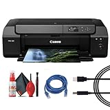 Canon PIXMA PRO-200 kabelloser Tintenstrahl-Fotodrucker, randloser Druck, 8-farbige Tinte, schnelle A3+ Ausgabe, kompakt für Fotografen und Künstler (4280C002) + Druckerkabel + Ethernet-Kabel