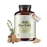 BIONUTRA® Bio Haritaki Kapseln hochdosiert, 3000 mg Tagesdosis, rückstandskontrolliert, deutsche Herstellung, vegan, laktose- & glutenfrei, ohne Zusätze, Haritaki Bio, 270 Kapseln x 500 mg