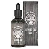 Viking Revolution BartÖl-Conditioner - Natürliches, Unparfümiertes Argan- und Jojobaöl - Macht den Bart Weich, Schützt und Stärkt den Bartwuchs - Pflege für Bart und Schnurrbart, 1 Packung