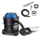 Scheppach Aschesauger AVC20 Kaminsauger Grillsauger mit Filterreinigungsfunktion | 150cm feuerfester Schlauch | 20L Behältervolumen | 1200W Leistung | Absaugleistung 20 kPa | inkl. Rund -& Flachdüse