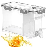 Forhome 3.5 L Getränkespender mit Zapfhahn, Kunststoff-Getränkespender, Kühlschrank Wasserspender, für kaltes Wasser, Eiswasser, Limonade, Kalten Saft & Eistee, Party im Freien Getränkespender