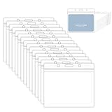 30 Stück Ausweishülle, Kartenhüllen Transparent, Ausweishalter Karten Hüllen, Wasserdicht Kartenhalter für ID Card, Visitenkarten, Studentenausweise, für Schule Büro(10×8.5 Cm)