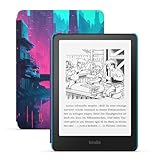 Amazon Kindle Paperwhite Kids (16 GB) – Größeres, blendfreies 7-Zoll-Display – Mit Kindle lesen Kinder durchschnittlich mehr als mehr als 45 Minuten – Cyber-Skyline-Design