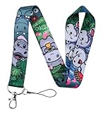 Pinstant Nilpferd, Nilpferd, Nilpferd, Nilpferd, nicht ein Nilpferd, niedliches Kawaii-Tier-Safari, 45 cm, Umhängeband für Ausweis, Handy, Pin-Gurt