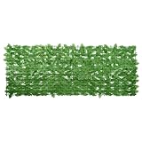Qnhdfrt Sichtschutz Grüne Blätter 500x100 cm aus robustem Polyethylen Stoff, Balkon Windschutz Sonnenschutz, dekorative Privacy Lösung für Terrasse Garten und Balkon