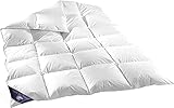 Welt der Träume Daunendecke | 200x220 cm | 90% Daunen | 100% Baumwolle Inlett | Daunenbettdecke 200x220 | Federdecke | Bettdecke | kein Lebendrupf | antiallergisch | weiß