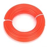 Mähfaden für Rasentrimmer, hohe Sichtbarkeit, 10 m x 2 mm, Nylonschnur für Rasenpflege