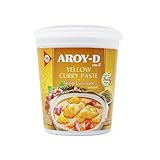 Aroy-D Currypaste Gelb 200 g, authentische thailändische gelbe Currypaste für kräftige und geschmackvolle Gerichte