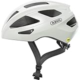 ABUS Rennradhelm Macator MIPS - Fahrradhelm für Einsteiger mit Schirm - geeignet Zopfträger - Damen und Herren - Weiß, Größe M, M (52-58 cm)