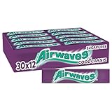 Airwaves Cool Cassis, Zuckerfreier Kaugummi, Mit Mentholfrische, 30 Packungen mit 12 Dragees