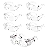 Kigniote Schutzbrille Arbeitsschutzbrille,6 Stück Sicherheitsbrille Transparent Schutzbrille für Brillenträger Labor Schutzbrille Chemie Schutzbrille für Kinder Herren Damen (Transparent)