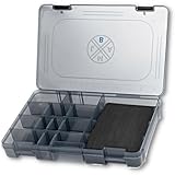 Angelbox LMAB EVA Tackle Box - mit Schaumstoff Einlage - 4 Größen, Kleinteilebox Angeln, Angelhaken Box, Angelboxen für Zubehör, Tacklebox, Aufbewahrungsbox Angeln, Köderbox Angeln, Angelzubehör