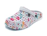 Bock op Kölle Sprint Sport Damen Clogs Gartenschuhe Pantoletten atmungsaktiv (Regenbogen, eu_Footwear_Size_System, Adult, Numeric, medium, Numeric_38)