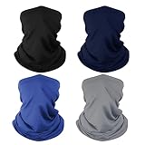 4 Pack Neck Gaiter Atmungsaktive Bandana Maske für Outdoor-Schutz Waschbar Wiederverwendbare Kühlgamaschenmaske Gesichtsbedeckung Schützen vor Staub Wind für Männer Frauen Radfahren Laufen Wandern