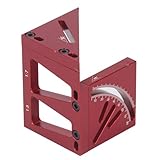 Cryfokt 3D-Mehrwinkel-Messlineal aus Aluminiumlegierung für die Holzbearbeitung mit 45-90-Grad-Zeichenlinie für Holzbearbeitungsbegeisterte und Heimwerker