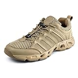 FREE SOLDIER Herren Wanderschuhe Wasserschuhe Trekkingschuhe Aqua Schuhe Taktische Sommerschuhe Schnell trocknend belüftet Ultraleicht (Braun 9.5)