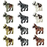 GZLCEU 12 STK Schlachtross Set, Dauerhaft Krieg Pferd Kit, Militärross Modell für Militärschlachtspiele, Mottopartys Kompatibel mit Verschiedenen Bausteinen