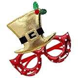 Weihnachtsbrille für Kinder - Weihnachtsthemenbrille mit fröhlichen Motiven | Ideal für Schulveranstaltungen, Geburtstagsfeiern und Weihnachtsfeiern, bunte Gläser mit dekorativen Elementen