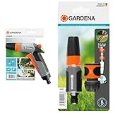 Gardena Classic Reinigungsspritze: Wasserspritze zum Reinigen und Sprühen & Spritz-Satz für 13 mm - und 15 mm -Schläuche: Reinigungsspritzen-Set mit Aquastop für einen schnellen Anschlusswechsel