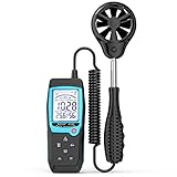 Aicevoos H12 Digitales Anemometer Handmessgerät, Windmesser Windmessgerät mit Erweitertem Windsensor, misst Windgeschwindigkeit (MAX/MIN/AVG) Windfluss (CFM)