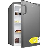 Bomann® Kühlschrank ohne Gefrierfach | Energieklasse D | 85cm | leise 39dB | 3 Ablagen | Türanschlag wechselbar | 133L | Kühlschrank klein mit Gemüsefach | Standardkühlschrank | VS 2195.1 inox