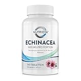 Natürliche Echinacea 500 mg | 240 hochkonzentrierte vegane Tabletten | Zur Bekämpfung von Erkältung und Grippe| Stärkt das Immunsystem | Von Aceso