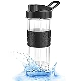 ROVLAK Smoothie Flasche 570 ml Wasserflasche Portable Sportflasche Auslaufsicher Tritan Trinkflasche Smoothie BPA Frei Outdoor Travel Flasche für Erwachsene & Kinder