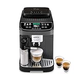 De'Longhi Magnifica Evo Next ECAM310.60.GB, Kaffeevollautomat für Kaffeebohnen, Automatischer Milchaufschäumer für Cappuccino, 10 Personalisierbare Rezepte, Soft Touch Farbdisplay, Gris/Schwarz