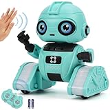 ZWOOS Roboter Kinder Spielzeug, Spielzeug für ab 3 4 5 6 7 8 Jahre Junge, 2,4-GHz-Steuerung, Wiederaufladbar RC Spielzeug mit Gestensensor, LED-Augen, Geburtstags