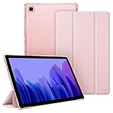 Fintie Hülle für Samsung Galaxy Tab A7 10.4 2022/2020, Ultradünn Schutzhülle mit transparenter Rückseite und Auto Schlaf/Wach Funktion, Roségold