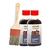 Bondex Holzbeize inkl. Beizpinsel, Wasserbeize in 20 Farbtönen zur Auswahl 2x250ml (nussbaum)