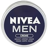 NIVEA MEN Creme, pflegende Hautcreme mit Vitamin E für intensive Feuchtigkeit,Hautpflege für Männer, ideal für Körper, Gesicht und Hände (150 ml)