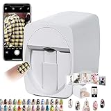 Intelligenter Nagelkunstdrucker – 25 Sekunden Zum Fertigstellen Jedes Musters, Digitaler Mobiler Nagelkunstdrucker(App/DIY/Wlan/USB), 3D-Nageldrucker – 2400Dpi Druckauflösung,White