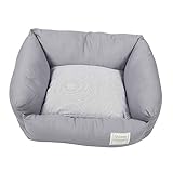 Milisten Dekoratives Schlafbett Hund Haustier Waschbar Kissen Groß Beruhigen Pro Sommerbett Katzenbett Bequeme Welpenmatte Gemütliches Kleines Bett Katze Sommerbett Light Grey Baumwolle