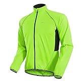 NUCKILY Herren Multifunktionelle Fahrradjacke Windjacke Regenjacke Winddicht Wasserabweisend MTB Mountainbike Jacket (DE/NL/SE/PL, Alphanumerisch, L, Regular, Regular, Grün)