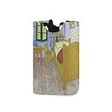 FANTAZIO Van Gogh's Schlafzimmer Großer Wäschekorb Faltbarer Stoff Wäschesack Faltbarer Kleidersack