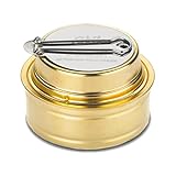 Esbit Spiritusbrenner - kompakter Alkoholbrenner für Spiritus - Zubehör für Campingkocher - H 52 x Ø 74 mm, Gold