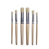 Healifty 6pcs runden Pinsel Holzgriff unterschiedlicher Größe professionelle Anfänger Werkzeug für Acryl Aquarell Ölgemälde