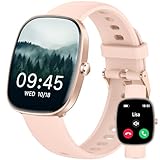 Smartwatch Damen Herren, 1.83' HD Fitness Tracker mit Schrittzähler/Blutdruckmessung/Pulsuhren/Telefonfunktion/SpO2, Gesundheitsuhr, 120+ Sportmodi, IP68 Wasserdicht Fitnessuhr für Iphone Android