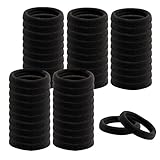 100 Stück Haargummi Damen, 4,5 cm Metallfreie Haargummis Scrunchies, Schwarze Haargummis für Frauen Männer Kinder